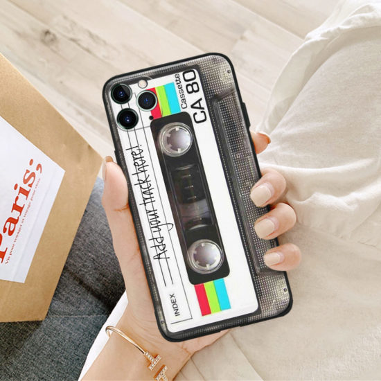 Vintage Cassette tape retro style For iPhone silicone Phone case cover - Image 3