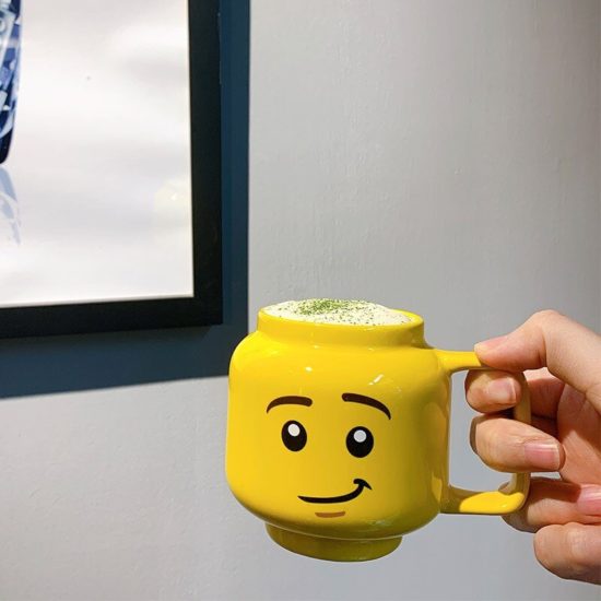 Mugs Coffee Cups 250mL Cute Ceramic Smiling Face Kitchen Drinkware Holder Friend Kids Gifts - Image 2