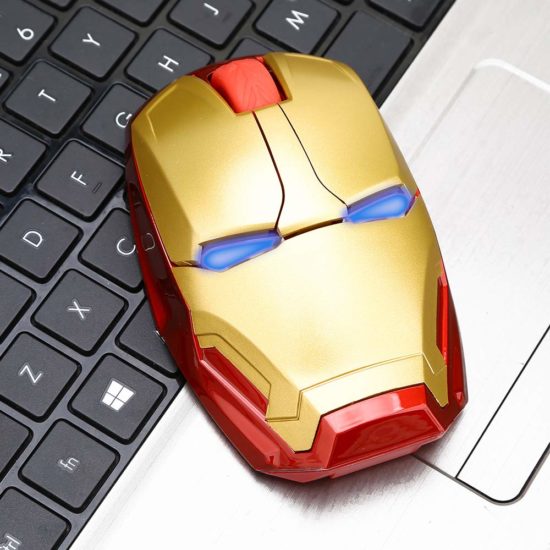 Computer Mouse Iron Man Wireless Button Silent Click 800/1200/1600/2400 DPI Adjustable USB Optical Mouse