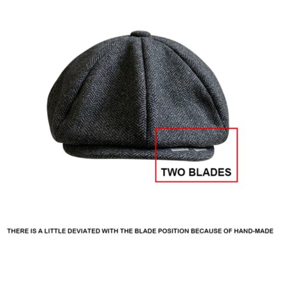 Newsboy Cap Peaky Blinders Hat With Blades Women Men Berets Hat Woolen Octagonal Caps - Image 2