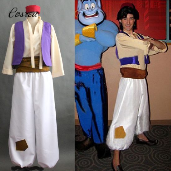 Aladdin and The Magic Lamp Costume Hat Top Vest Pants Clothing Set Suit Cosplay For Party boulevard