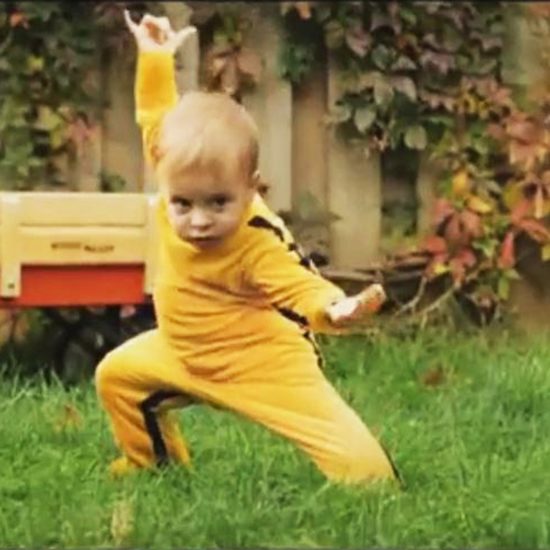 KungFu Bruce Lee Baby Boy Clothing Cotton Super Quality Ropa Baby Costume Romper