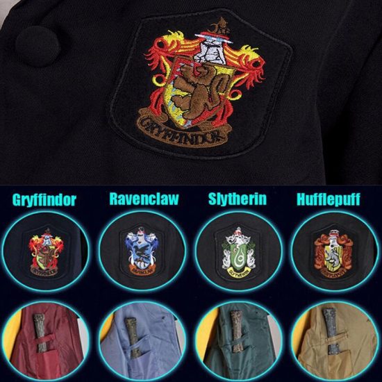 Harryy Potter Cosplay Hogwarts Costume Magic Robe Hermione Gryffindor Cape Skirt Sweater Tie Slytherin Malfoy School Uniform - Image 3