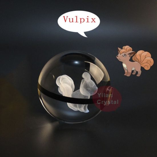 Pokemon Crystal Ball 3D Snorlax Mewtwo Pikachu Figures Engraving Model with LED Light Base Kids Gift - Image 2