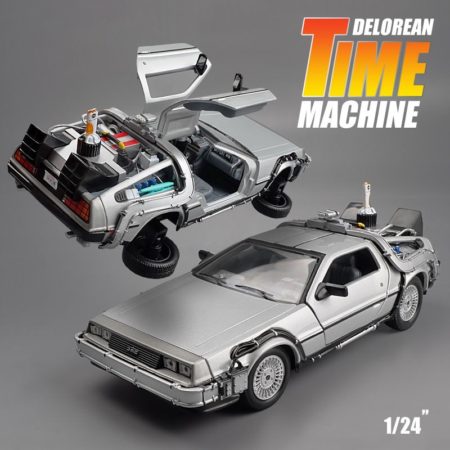 Model Car DMC-12 delorean back to the future Time Machine Metal Toy Car For Kid Toy Gift Collection