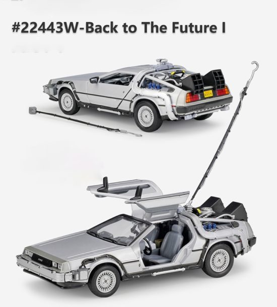 Model Car DMC-12 delorean back to the future Time Machine Metal Toy Car For Kid Toy Gift Collection - Image 2