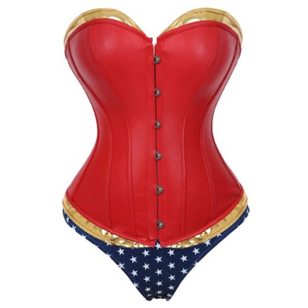 Corset Women Sexy Faux Leather Overbust Bustier Top Waist Cincher Body Shaper Corsets