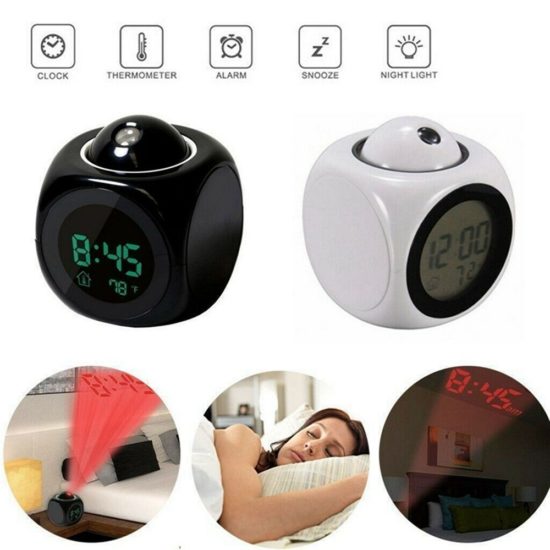 Digital Alarm Clock Projector USB Charger - Image 2