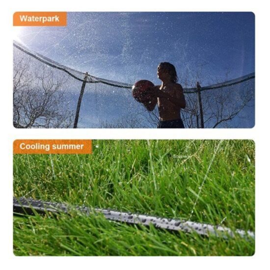 Trampoline Water Sprinkler Hose with Switch Jump Water Games for Garden Courtyard - Image 2