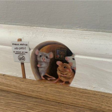 Funny 3D Mouse Hole Wall Stickers Bedroom Kitchen Baseboard Home Decoration