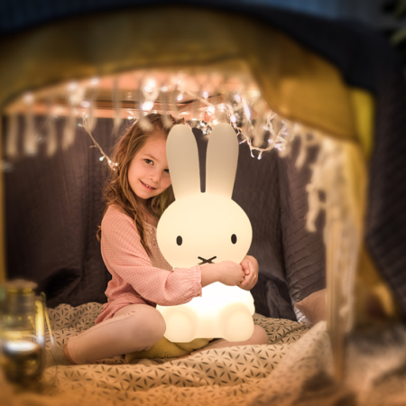 Night Light Anime Miffy Eye Protection Rechargeable Desk 3D Lamp Cute Bedroom Children Bedside Lamp