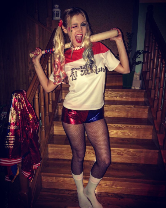 Costumes  Quinn Squad Harley Monster  coat JacketT Shirt Pants Bracelet Belt necklace Gloves Accessories Full S - Image 3