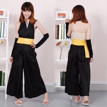 Anime Bleach Captain Soi Fon Cosplay Costume Full Set Battleframe Backless Costume Kimono