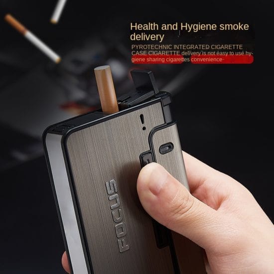 Portable Automatic Cigarette Case Metal 10PCS - Image 2