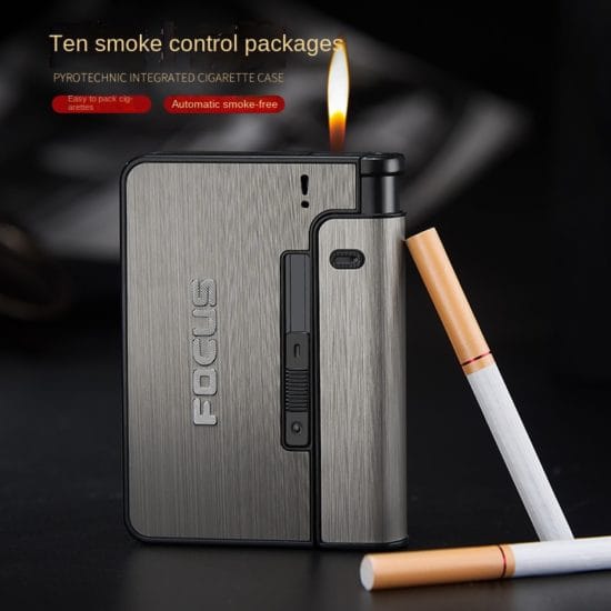 Portable Automatic Cigarette Case Metal 10PCS