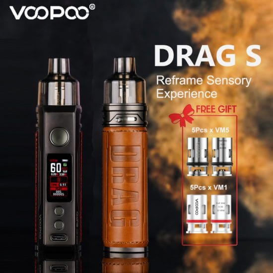 Chip Vaper Electronic Cigarette Vaporizer VOOPOO  60W 2500mAh Built-In Battery Kit 4.5ml PnP Pod Tank GENE.TT