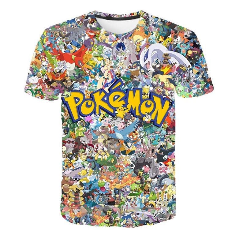 Pokemon T Shirt Boys and Girls 3d Printing Pikachu Short-Sleeved - Image 2