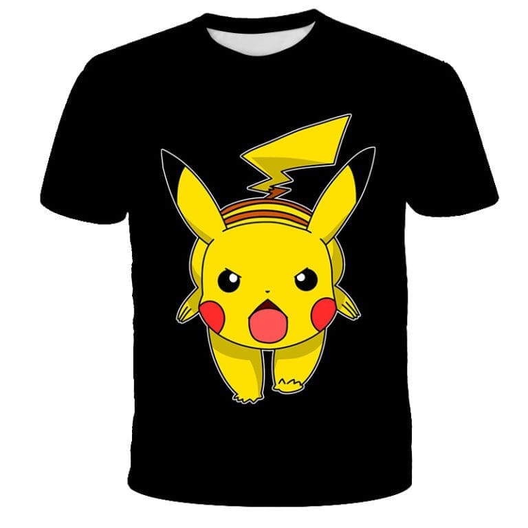 Pokemon T Shirt Boys and Girls 3d Printing Pikachu Short-Sleeved