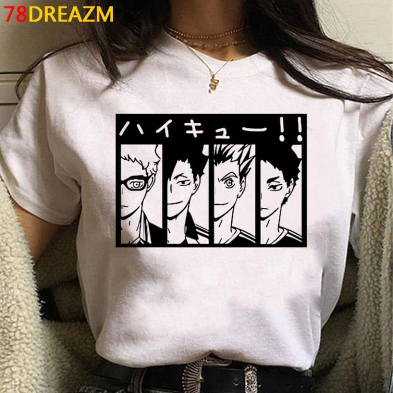 Haikyuu T Shirt Japanese Anime Oya Oya Oya Kuroo Bokuto Manga - Image 4
