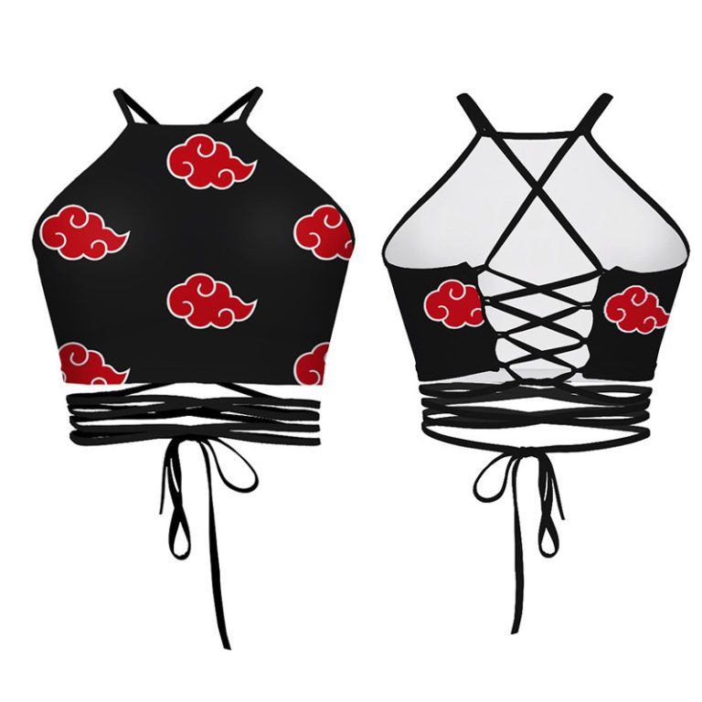 akatsuki naruto Anime Costume Bare Vest Stylish Ladies - Image 2