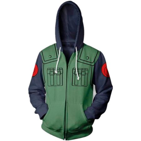 Anime naruto Zipper Men Hoodie 3D Printed Casual
