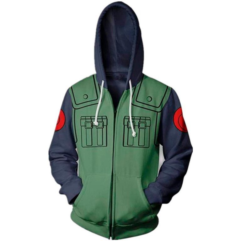 Anime naruto Zipper Men Hoodie 3D Printed Casual