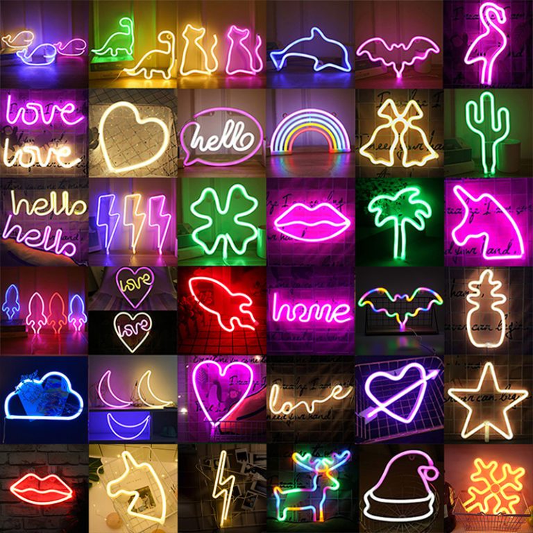 LED Neon Night Light Sign Birthday Gift Wedding Party Wall