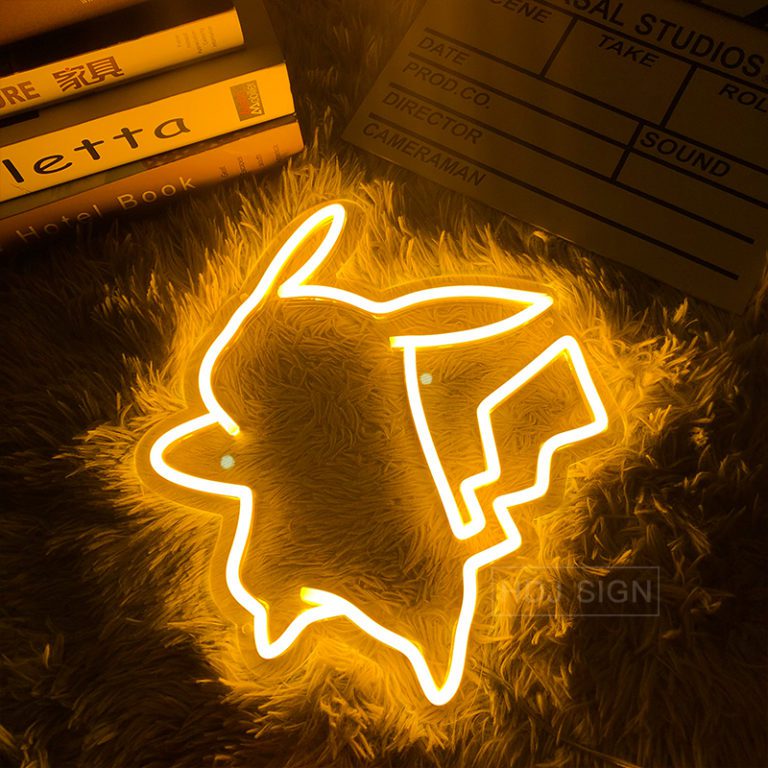 Wall Decor Pikachu Anime LED Light Birthday Gift