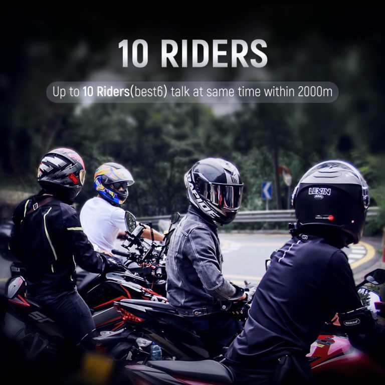 Helmet Headset 10 Rider Bluetooth Music Motorcycle Intercom - Image 2
