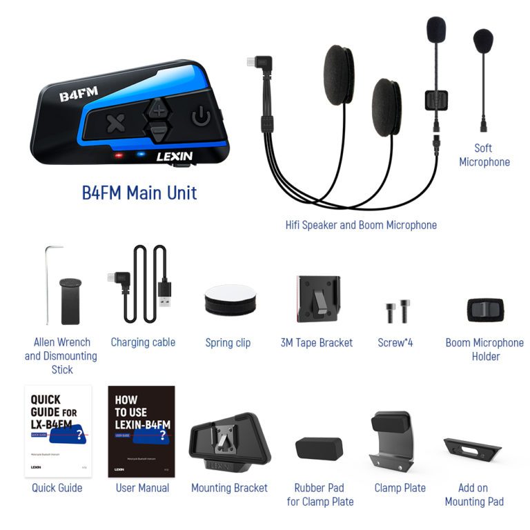 Helmet Headset 10 Rider Bluetooth Music Motorcycle Intercom - Image 4
