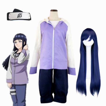 Anime naruto Hinata Shippuden  Jacket Pants Cosplay Costumes