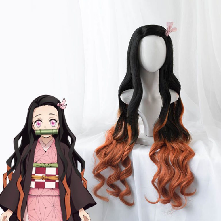 Anime Nezuko Tanjirou Kamado Wigs Demon Slayer Kimetsu no Yaiba - Image 3