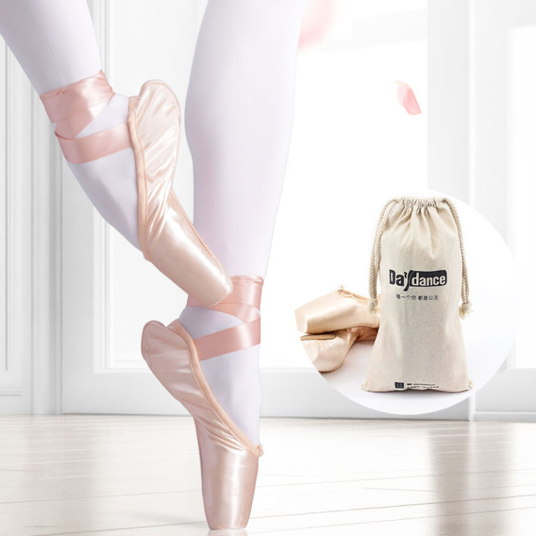Girls Ballerina Ballet Pointe Shoes Pink Red Women Satin Canvas Ballet Shoes For Dancing - Image 2