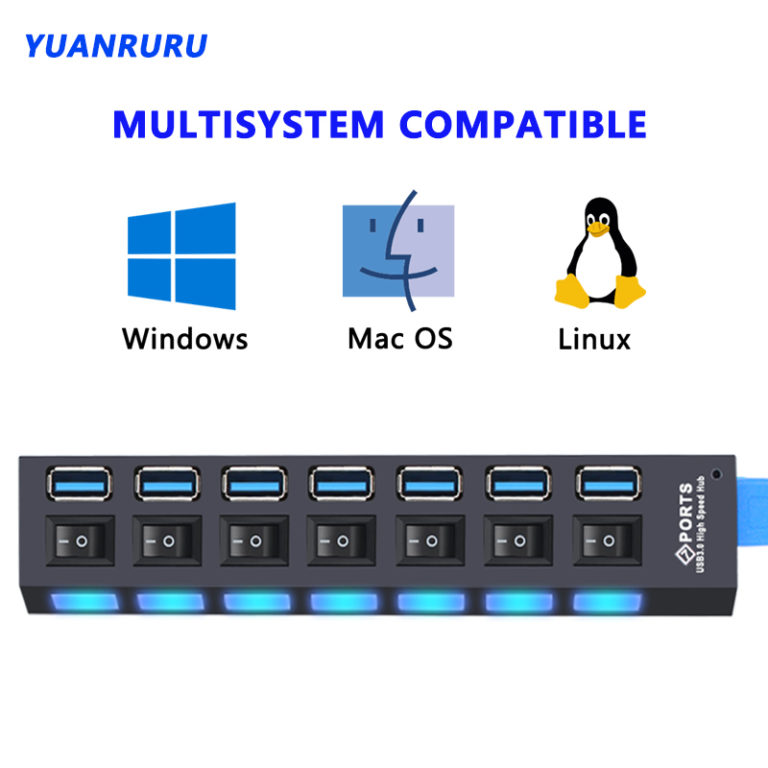 USB Hub 3.0 Hub USB 3 USB 2.0 Multi USB Splitter Power Adapter 4/7 Port Multiple Expander 2.0 with Switch for PC Accessories - Image 2