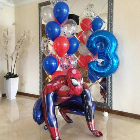 1Set 3D Marvel Big Spiderman Hero Foil Balloons For Birthday Party Decorations Kids Iron Man Inflated Toy Gifts