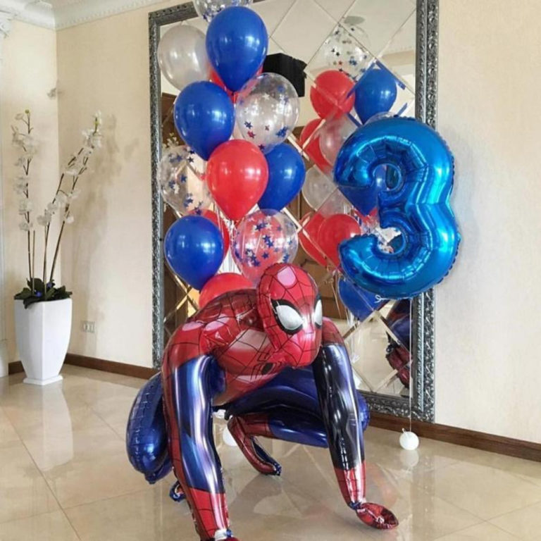 1Set 3D Marvel Big Spiderman Hero Foil Balloons For Birthday Party Decorations Kids Iron Man Inflated Toy Gifts