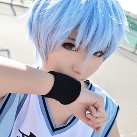 Kuroko no Basuke Seirin Kuroko Tetsuya Wigs Cosplay Basketball For Men And Women Short Hair For Party Or streamers Wigs+WigCap