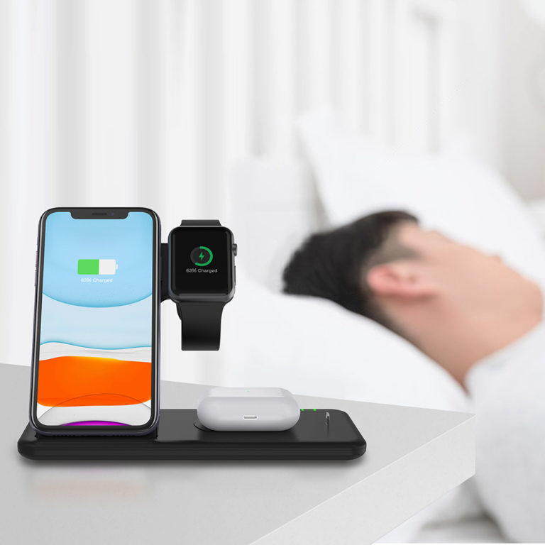 Fast Wireless Charger Stand For iPhone Apple Watch 4 in 1 Foldable Charging for Airpods Pro iWatch - Image 3