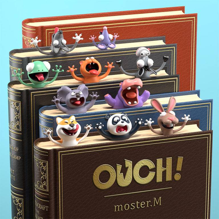 Creative 3D Animal Bookmark Box-Packing Cute Cartoon for Learning Gift
