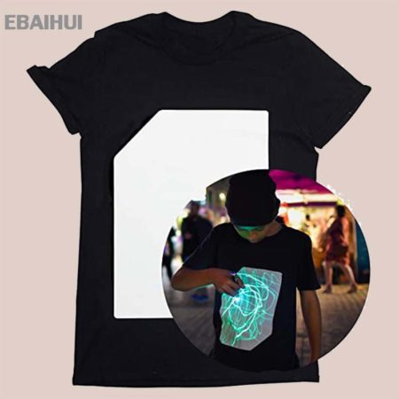 llluminated Tshirts Interactive Glow In Dark Painting Luminous Shirts