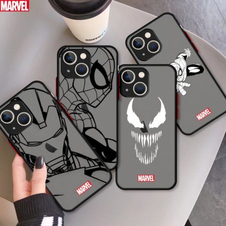 Case For iPhone Marvel Iron Man Spiderman Matte