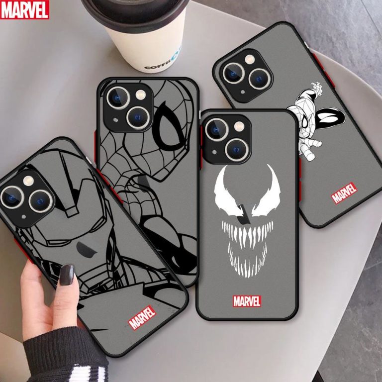 Case For iPhone Marvel Iron Man Spiderman Matte