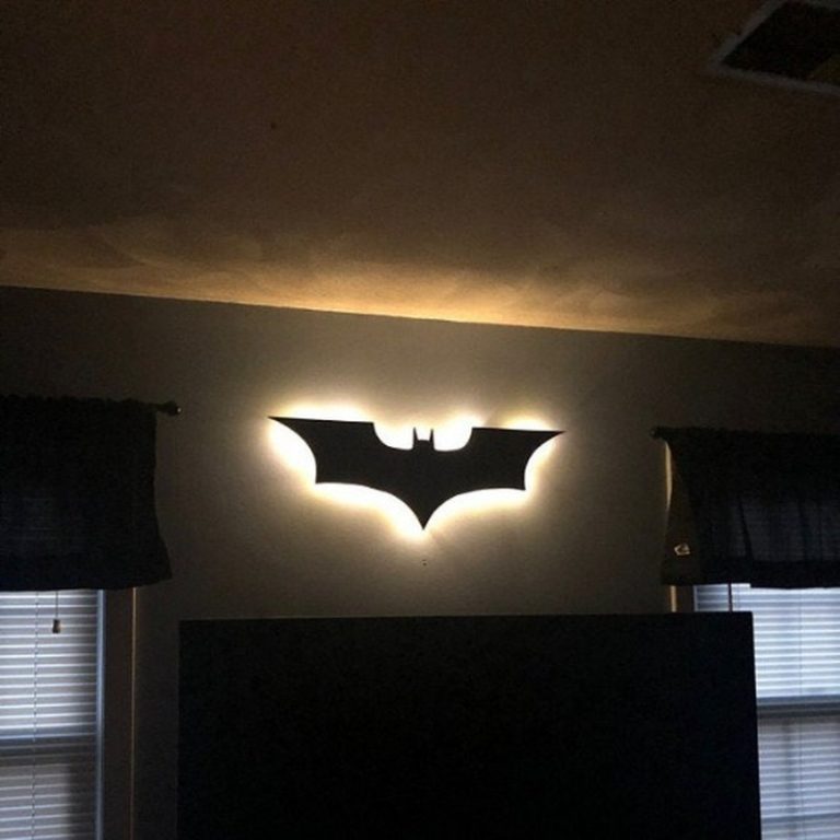 BatMan LED Wall Wireless Remote Control Logo Lamp