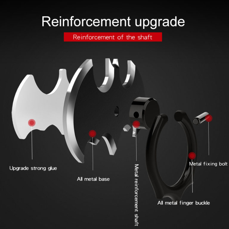 Bat Ring Phone Holder 360 Degree Rotate For Desktop Mount Mobile Phone Stand Metal Holder - Image 3