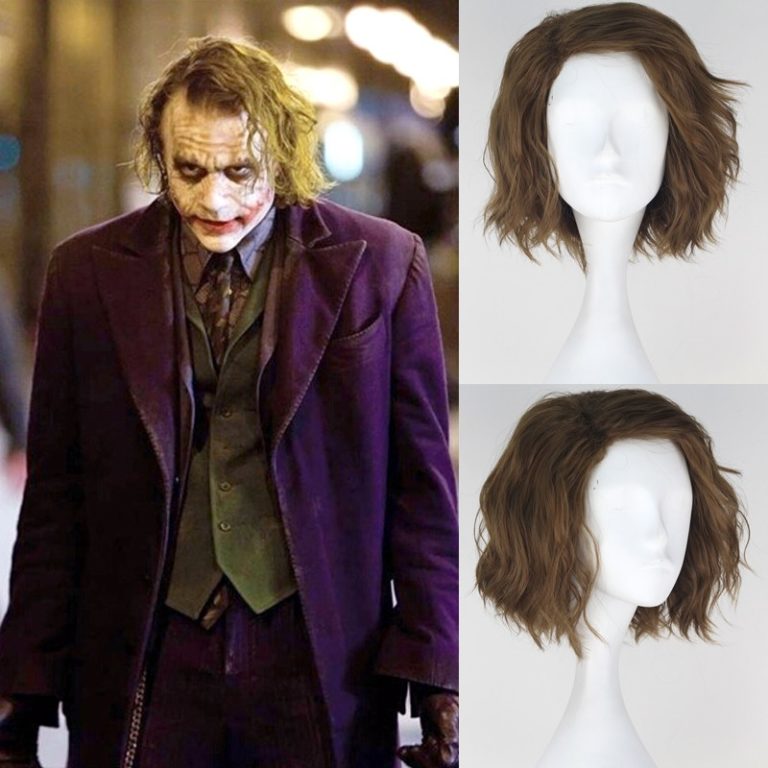 Movie Batman Joker Short Hair + Wig Cap