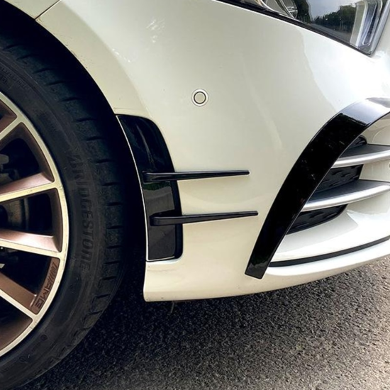 Front Bumpers Lip Air Vent Trim Spoiler For Benz A-Class A180-A200-A220 2Pcs - Image 2