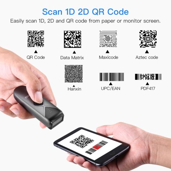 Mini Portable Barcode Scanner QR Code Screen Image Reader Data Matrix USB Wired Scanning  Bluetooth - Image 2