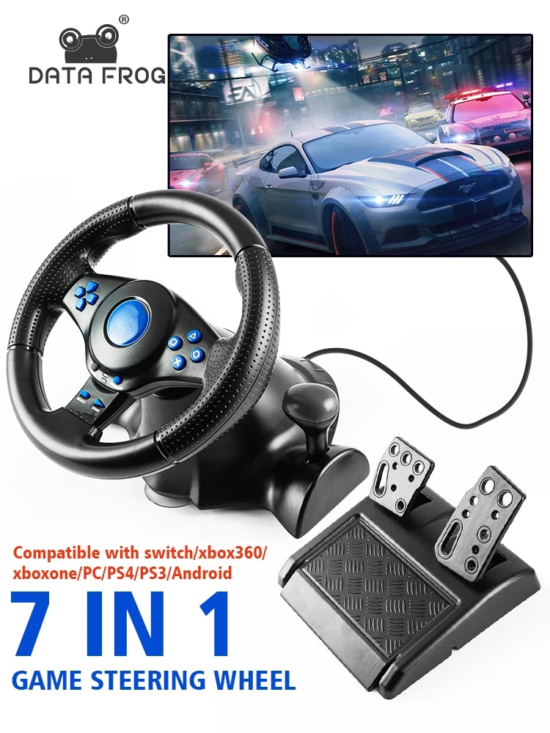 Steering Wheel for Nintendo Switch/PC/PS3/PS4/Xbox360/android 7 in 1 Racing Game Wheel Controller Balance With vibration
