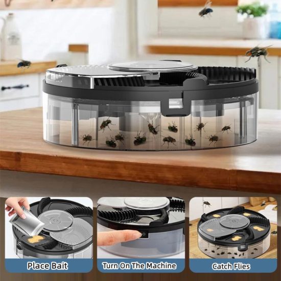 Flycatcher With Baits Electric Fly Trap Safety USB For Kitchen Home Garden - Image 3