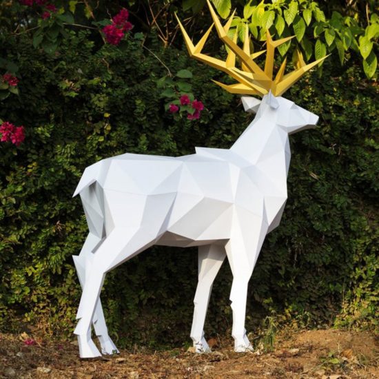 Isometric Elk Handmade Origami Three-dimensional Paper Model 1.5m - Image 2